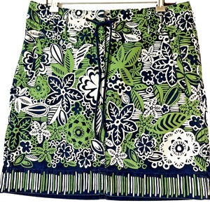 Ann Taylor Loft Women’s Size 8 Mini Skirt Hawaii boho beach resort Graphic vibe